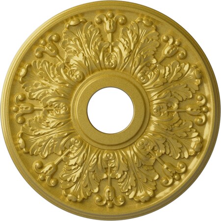Ekena Millwork Apollo Ceiling Medallion (Fits Canopies up to 5 5/8"), 16 1/2"OD x 3 5/8"ID x 1 1/8"P, Rich Gold CM16APRGS